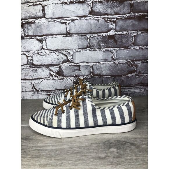 SPERRY Top-Sider STS95227 Seacoast MULTI STRIPE Canvas Boat Sneakers Women Sz 10 - Picture 1 of 16